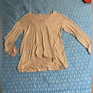 SALE!! NWOT Juicy Couture long sleeve T-shirt,hi low, Heathered gray knit,L